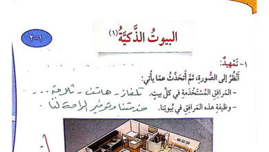 حل درس البيوت الذكية للصف الرابع المنهاج الكويتي