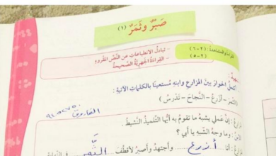 حل درس صبر وثمر للصف الخامس المنهاج الكويتي