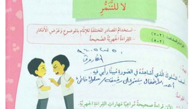 حل درس لا للتنمر للصف الخامس المنهاج الكويتي